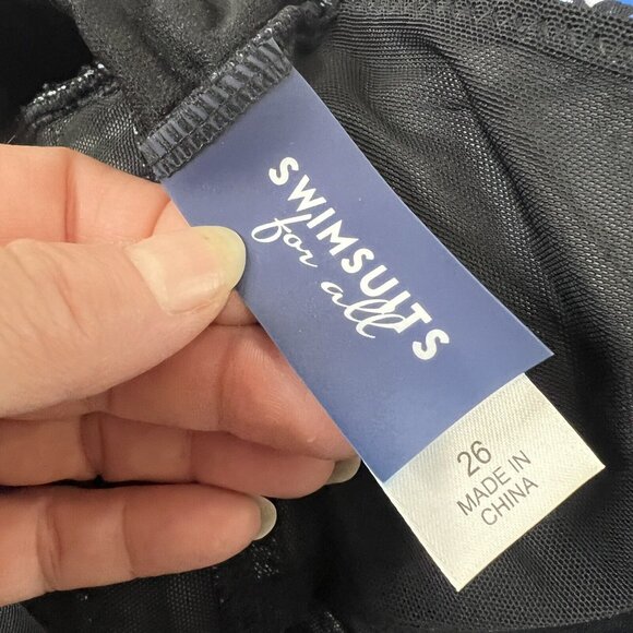 Swimsuits For All Womens Plus Size 26 Purple Blue One Piece Swimsuit Bathing - Picture 4 of 9